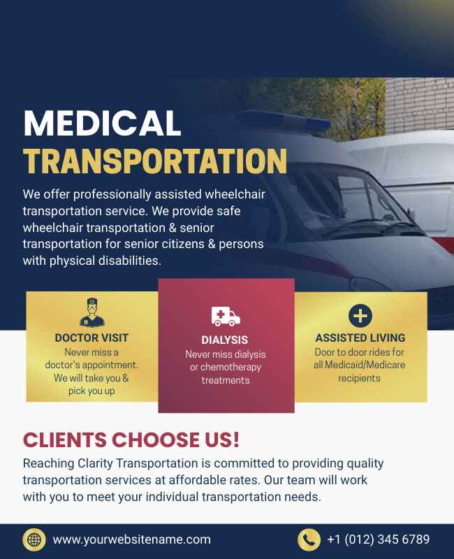 Medical Transportation Service Flyer Template