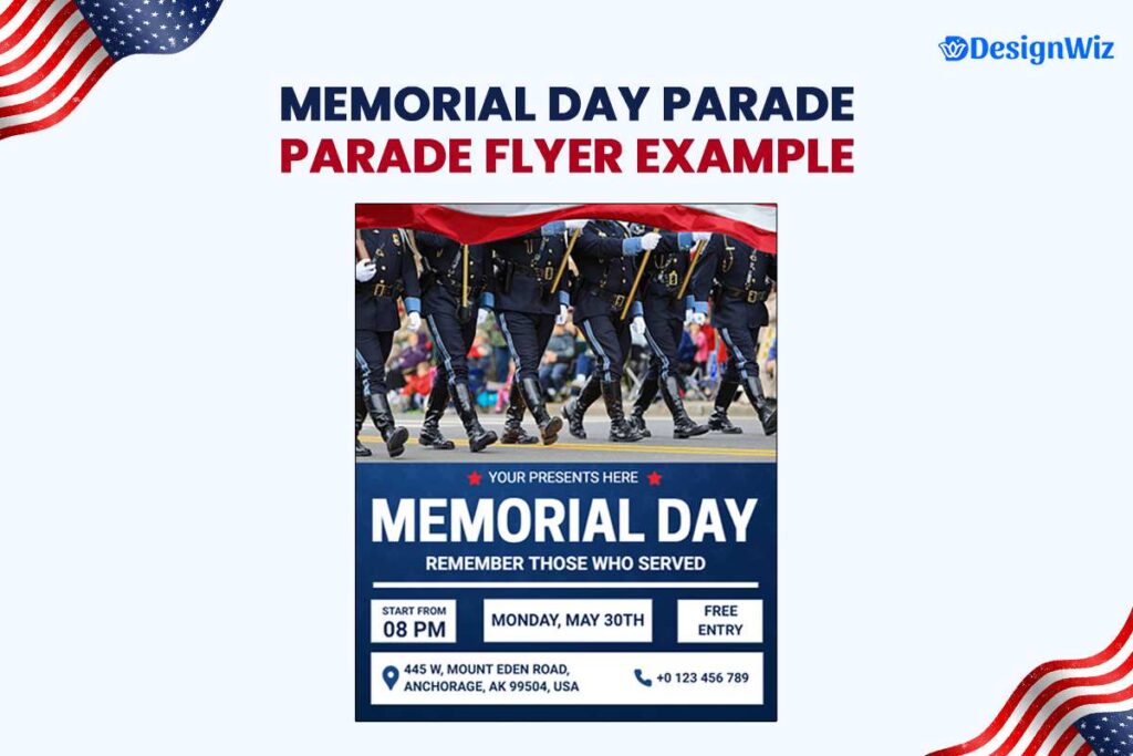 Memorial Day Parade Flyer Example