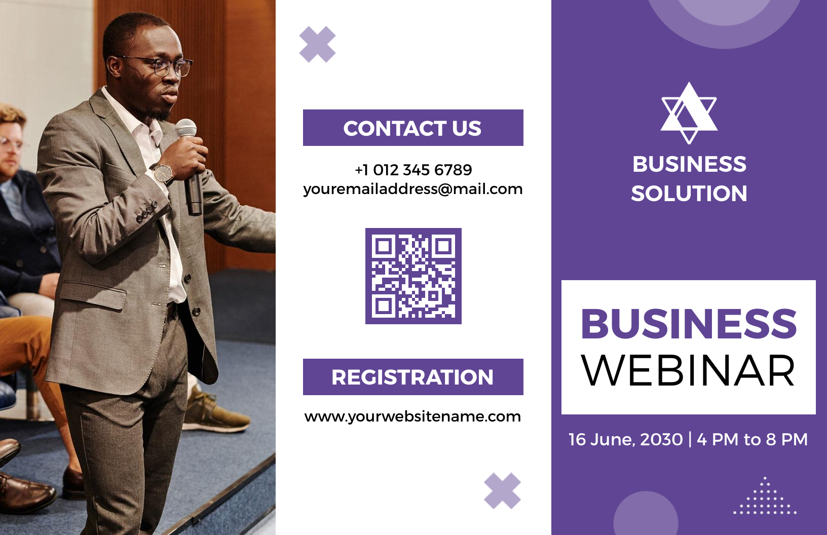 Memphis Webinar Brochure Template