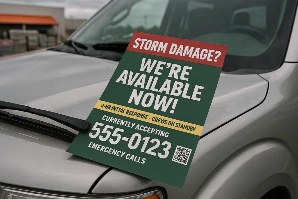 Messaging approaches make lawn care emergency flyers stand out during busy seasons