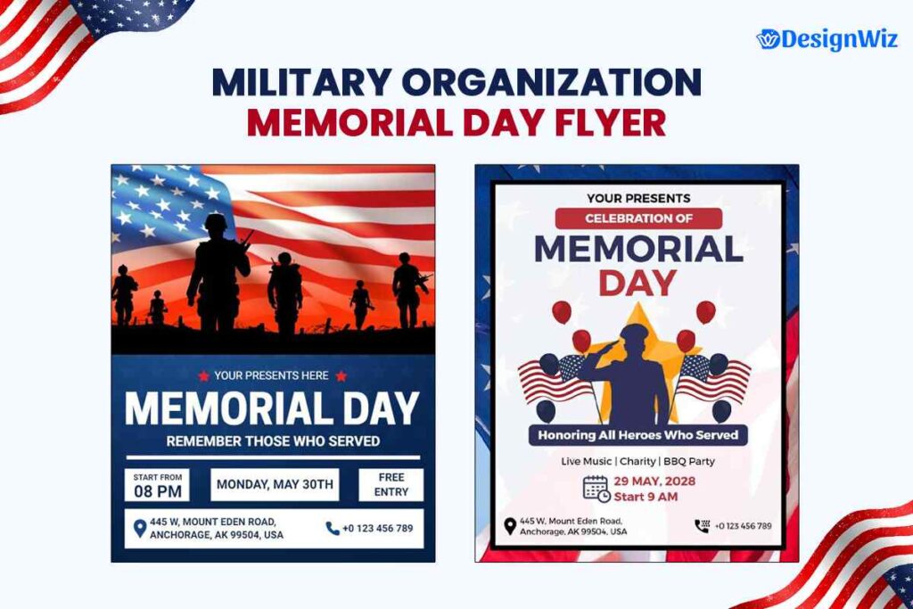 military organization memorial day flyer example
