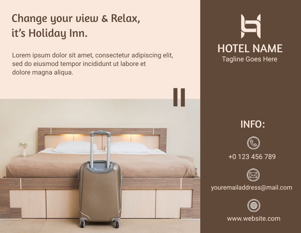 Millbrock Trifold Hotel Brochure Template