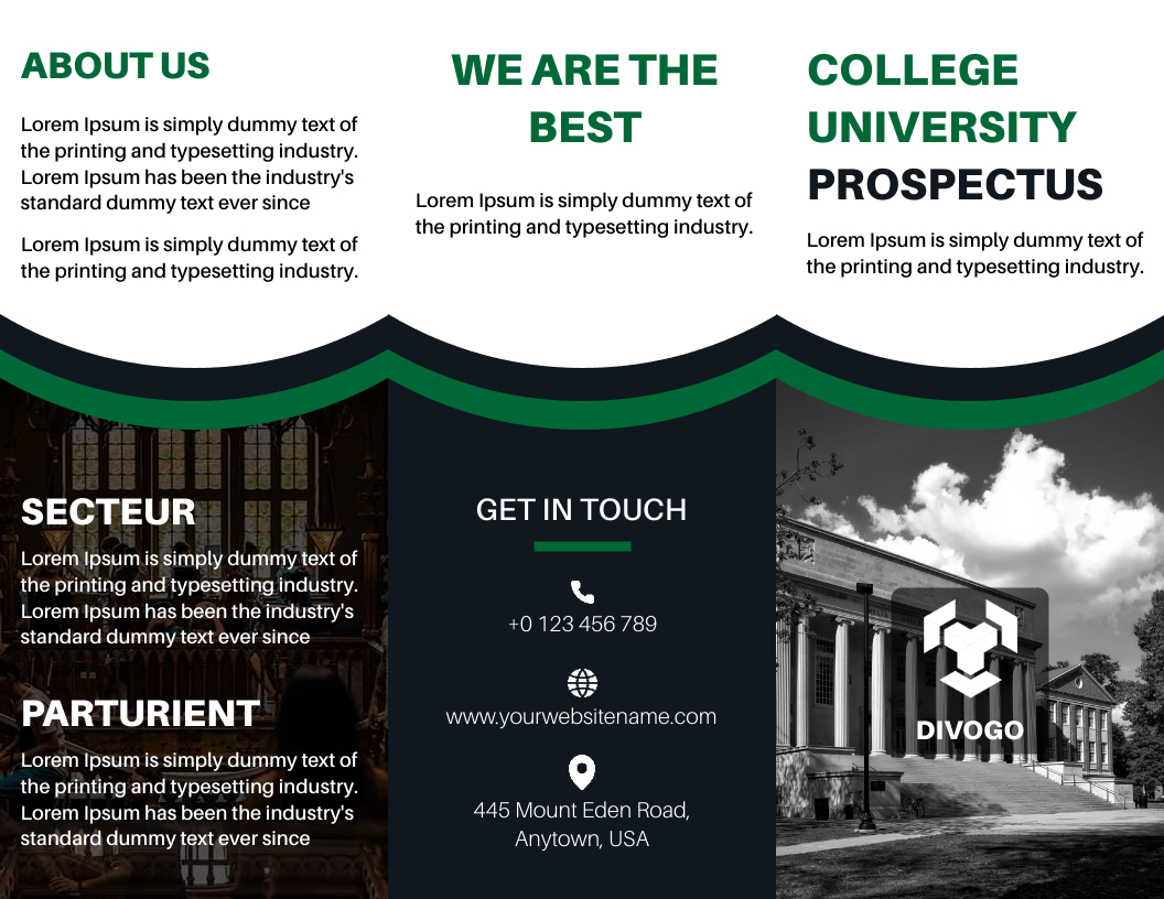 Mine Shaft and Cod Gray Prospectus Booklet Brochure Template