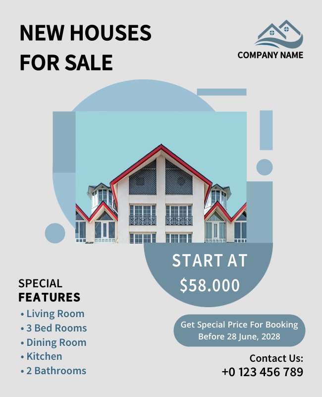 Real Estate Listing Flyer showcasing a minimalist design .