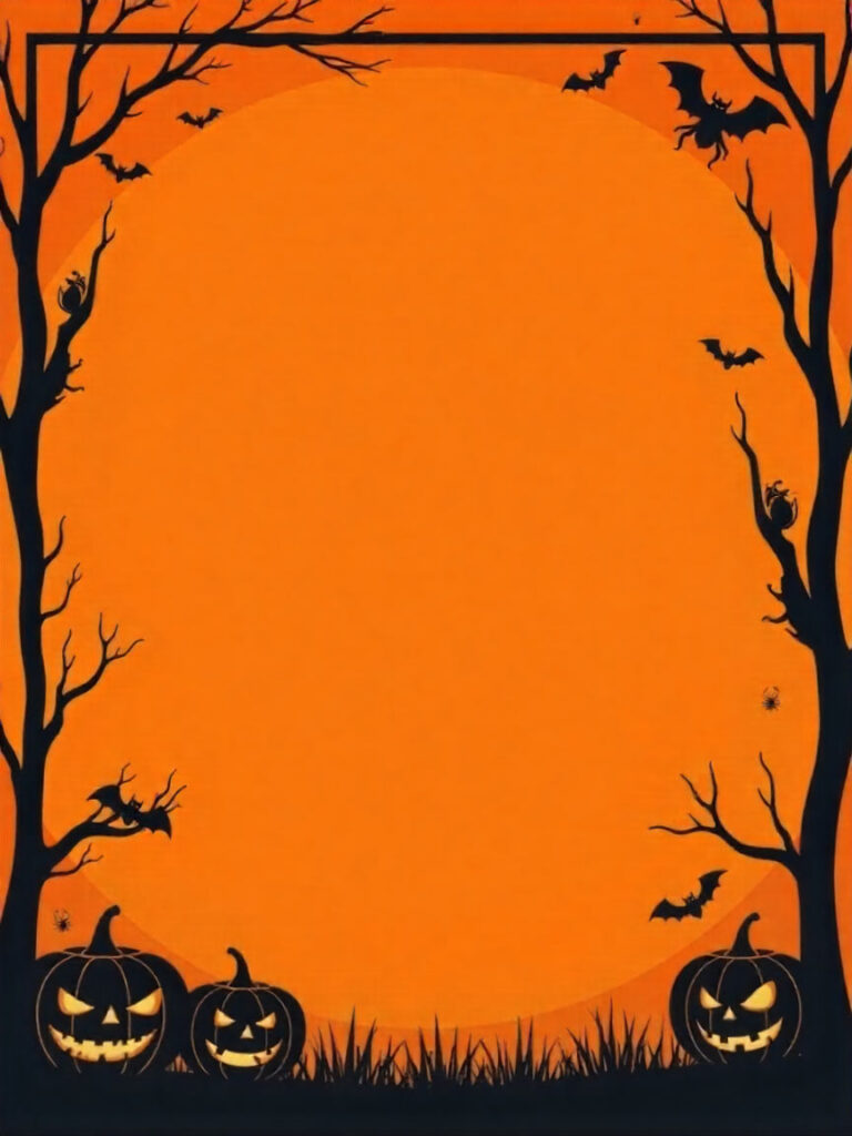 Minimal Spooky Frame Poster Background