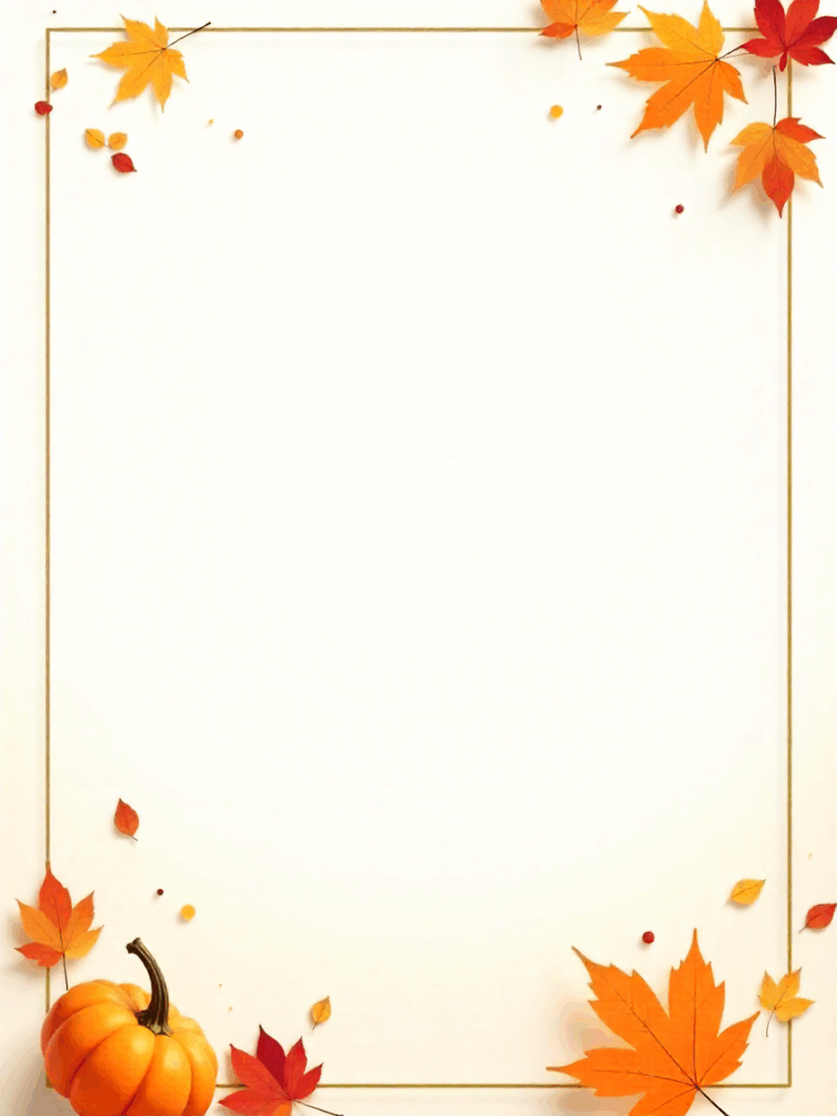 Minimal Thanksgiving Poster Border