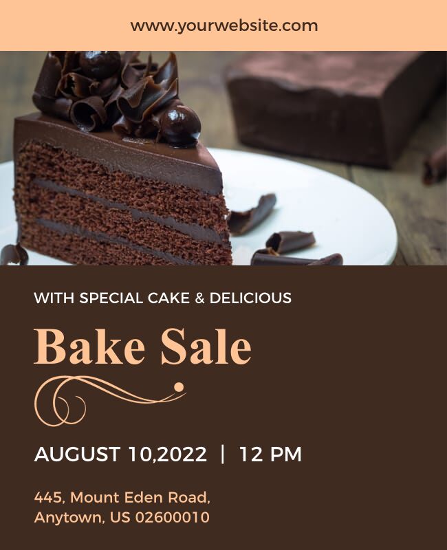 Minimalist Bake Sale Flyer Template