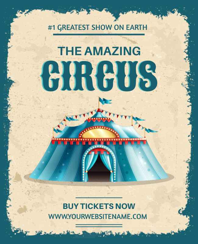 Minimalist Circus Event Flyer Template