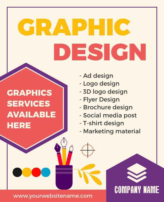 Minimalist Graphic Design Service Flyer Template