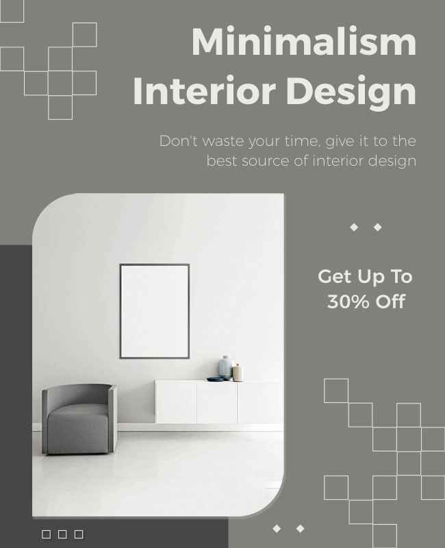 Minimalist Interior Design Flyer Template