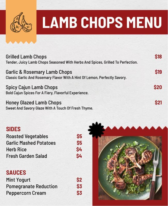 minimalist-lamb-chops-menu-design