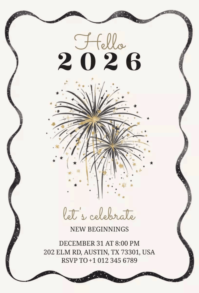 Minimalist New Year Post