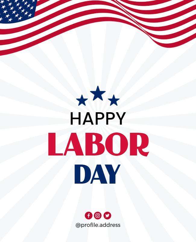 Minimalist Labor Day Flyer Template
