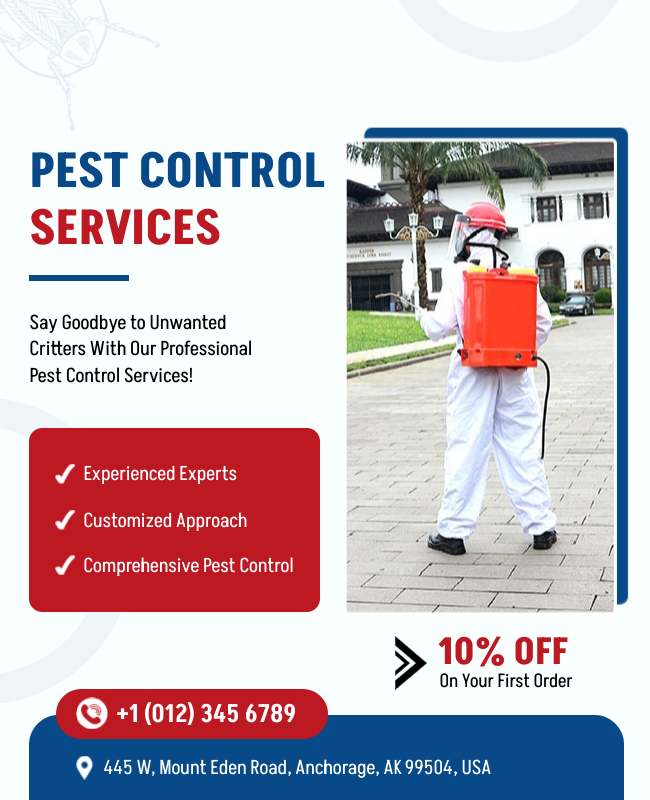 Professional and clean pest control flyer design for impactful marketing