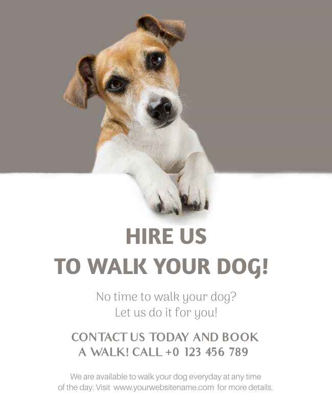 Minimalist Pet Sitting Flyer Template