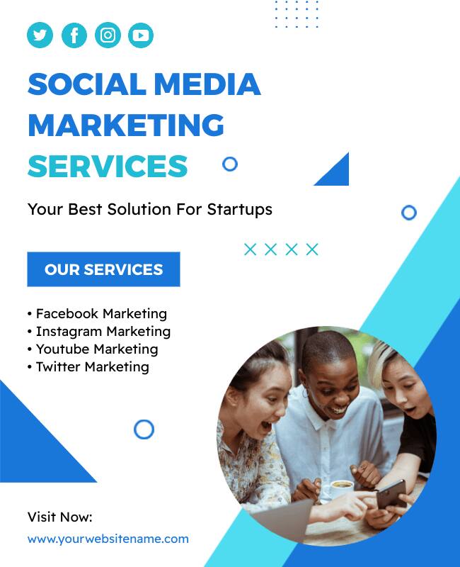 Minimalist Social Media Marketing Service Flyer Template