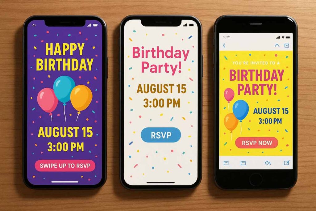 Mobile Birthday Flyers
