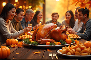 Modern AI Thanksgiving Collage Image