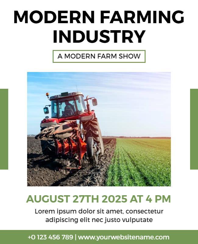 Stylish flyer showcasing modern farming techniques and innovative lawn care solutions for healthier landscapes