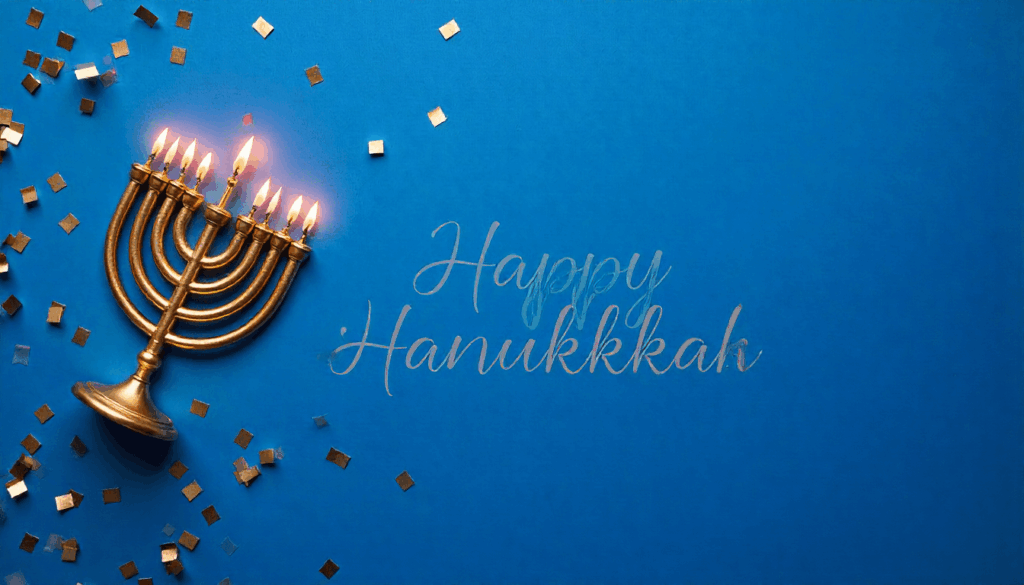 modern hanukkah greeting design