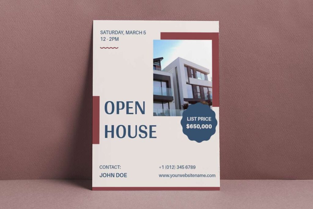 Modern Real Estate Open House Flyer Template