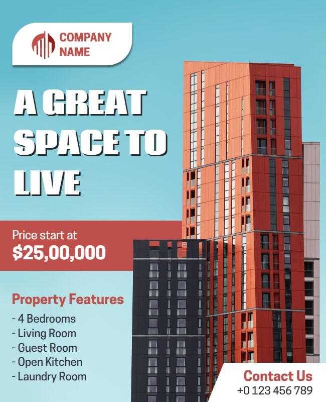 Modern Urban Apartment Rental Flyer Template
