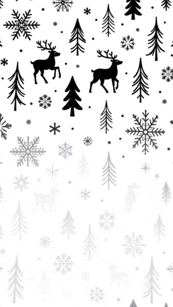 Monochrome Black And White Nordic Pattern Background