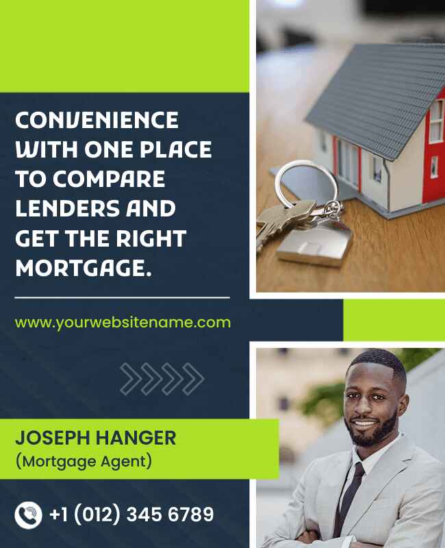 Mortgage agent flyer promoting expertise and services with clean design.