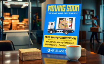 Cover image showcasing moving flyer designs for relocation marketing.