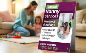 Nanny Services Flyer Blog Cover Image Showcasing Reliable Childcare Solutions