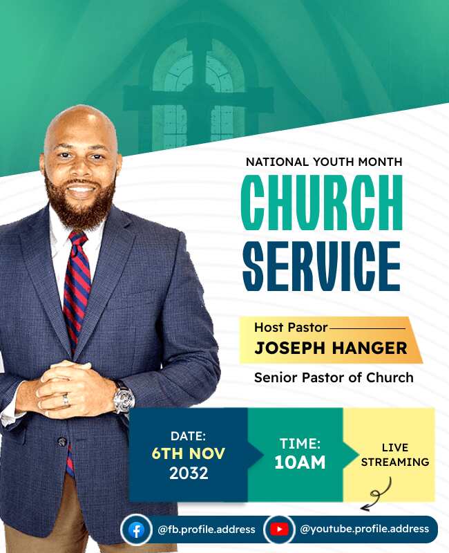 National Youth Month Church Service Flyer Template