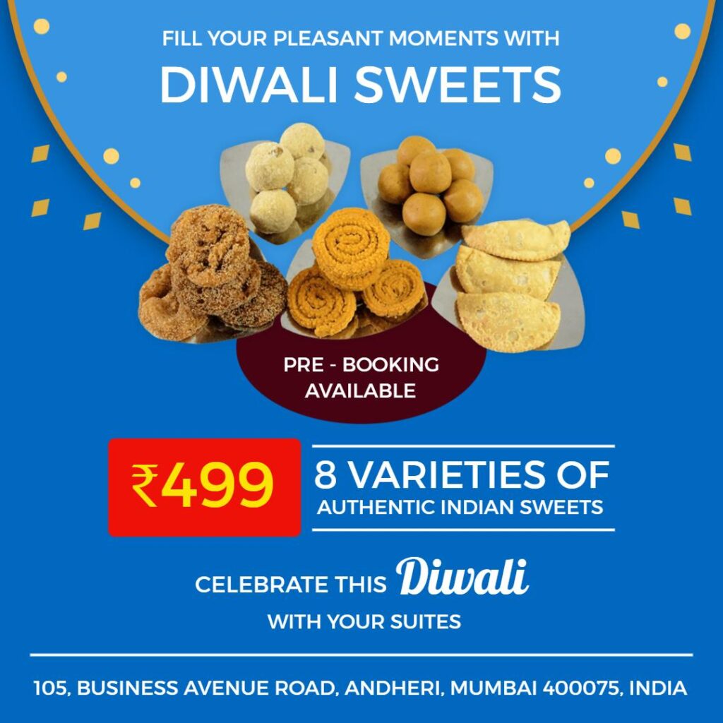 Navy Blue Diwali Sweets Instagram Post