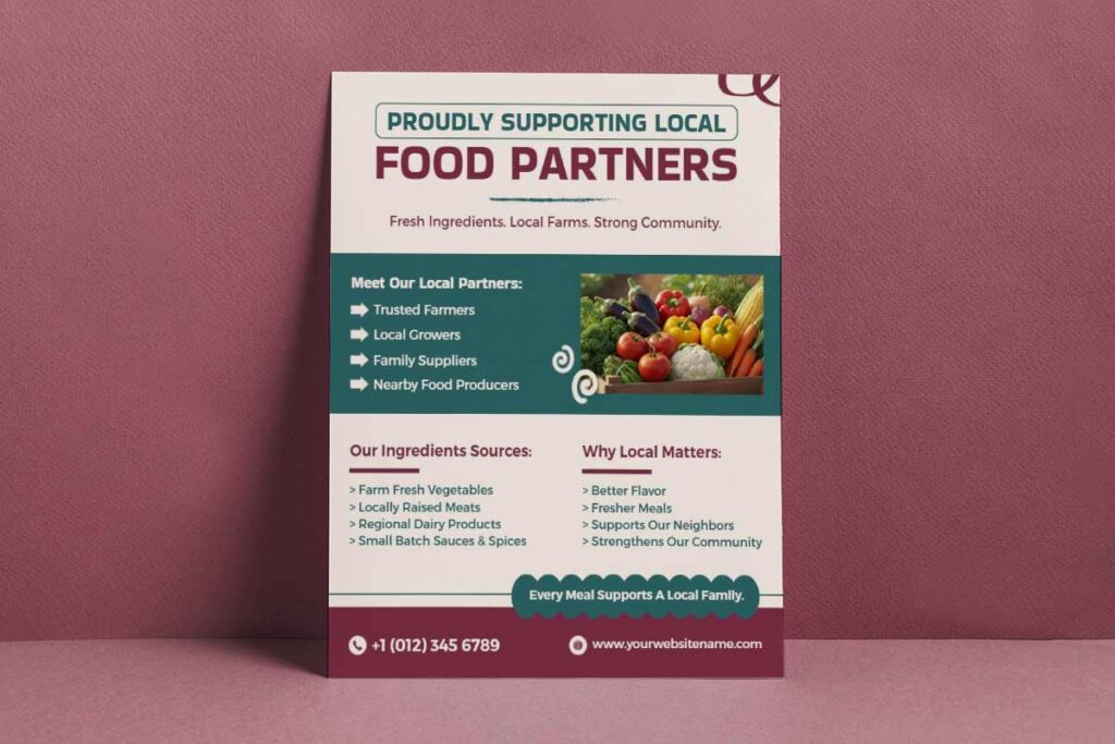 Neighborhood Food Suppliers Advertisement Flyer Template