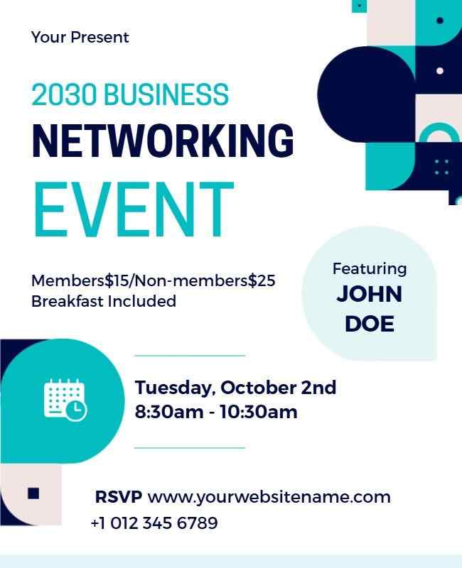 Networking Event Flyer Designs Example