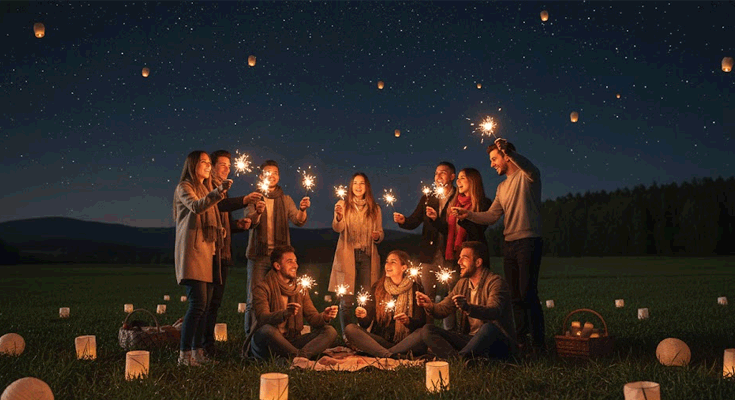 New Year Celebration With Nature