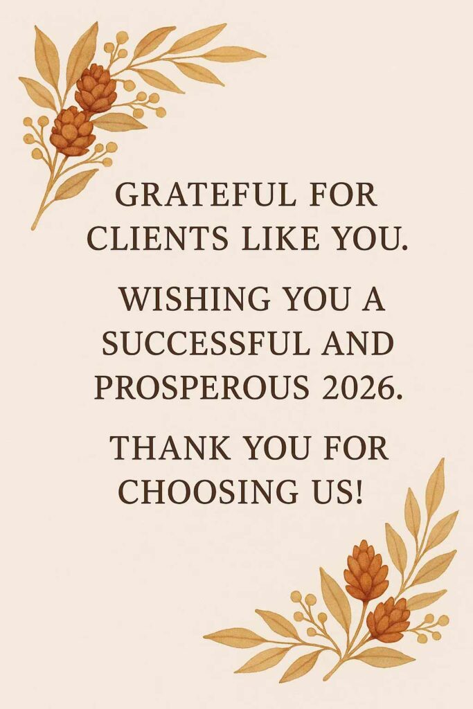 New Year Client Appreciation Greetings Image