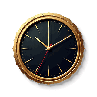 New Year Clock Icon