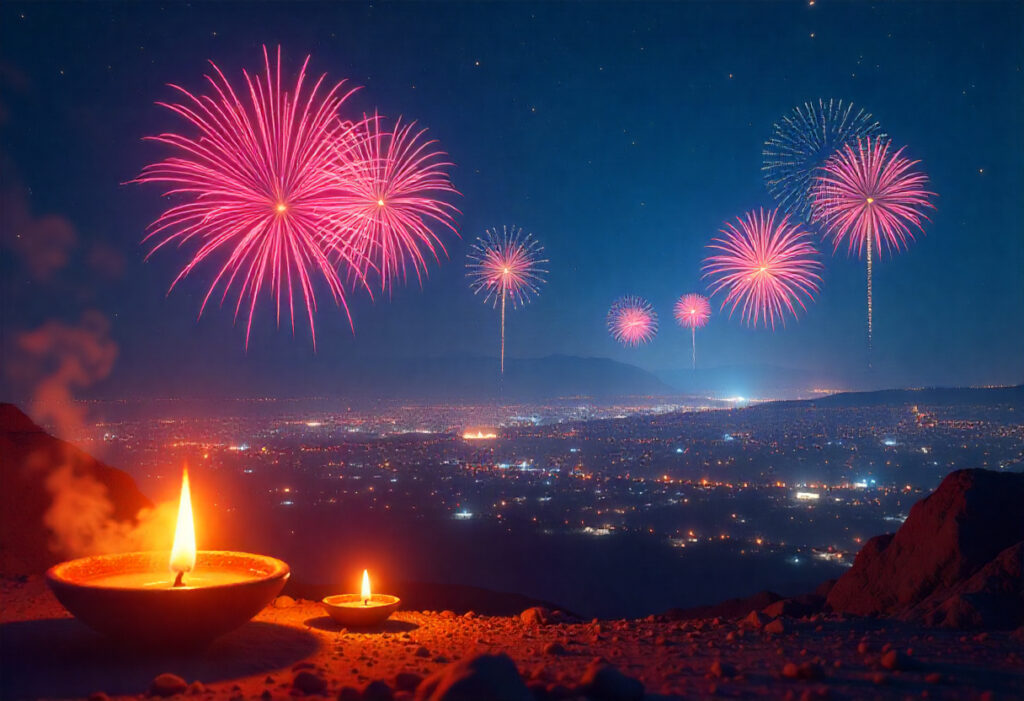 Night Sky Fireworks Celebration