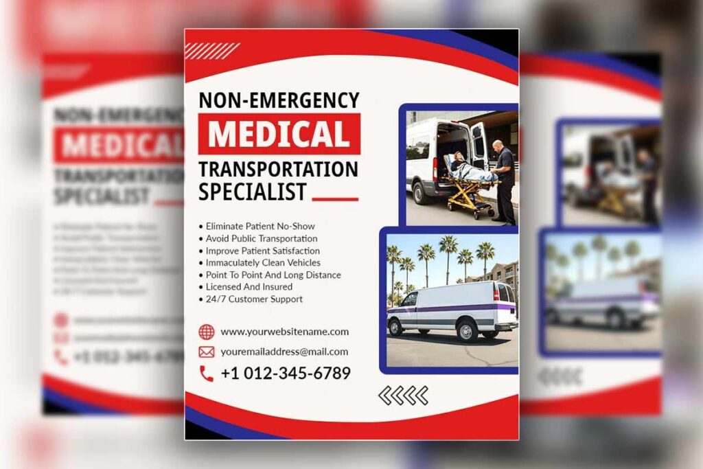 Non-Emergency Medical Transportation Service Flyer Template