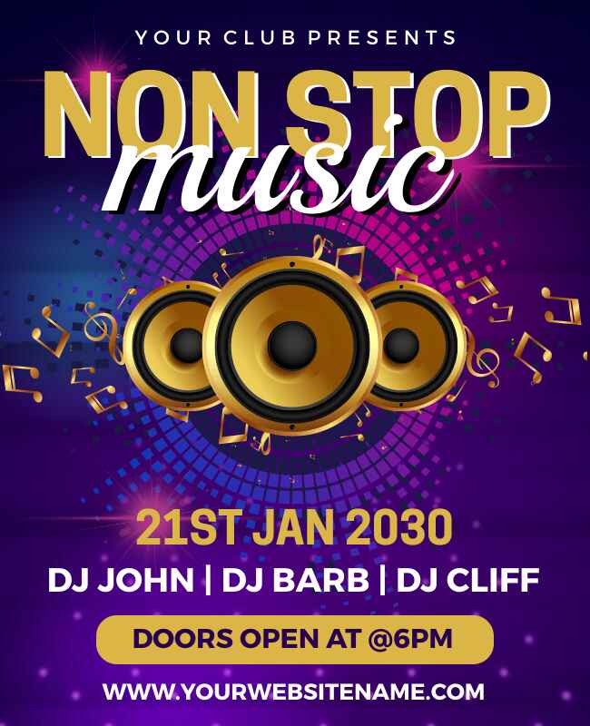 Non-Stop Music Event Flyer Template