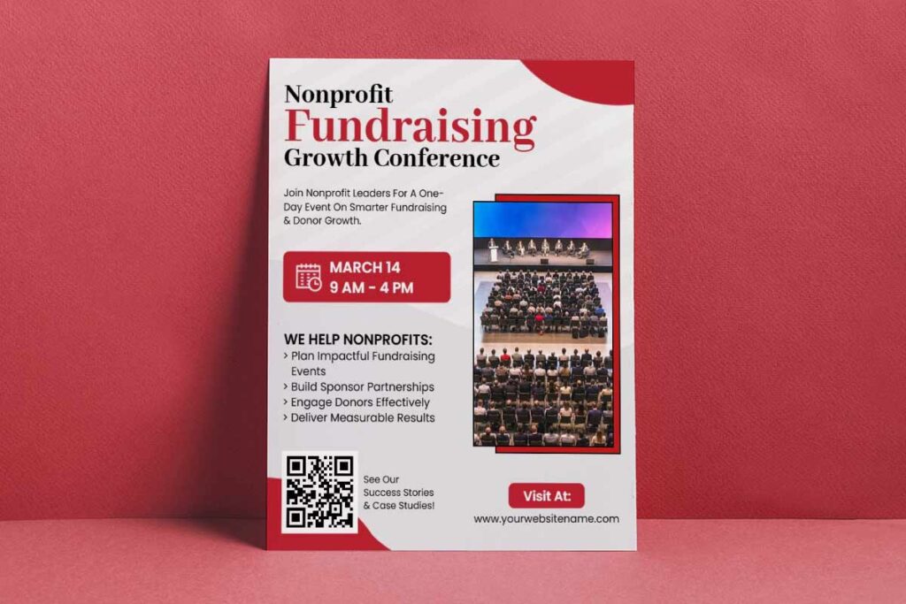 Nonprofit Fundraising Growth Conference Flyer Template