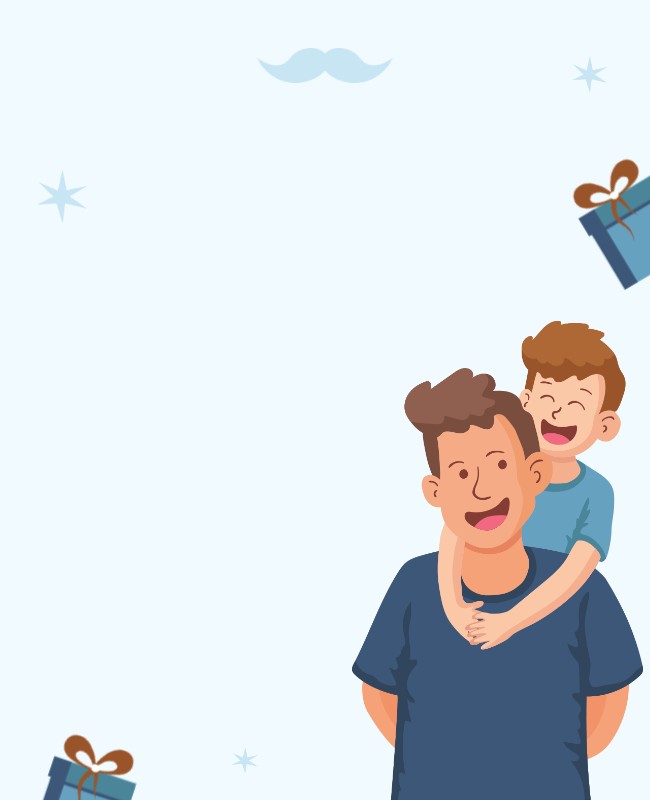 fathers day giveaway promotion flyer template