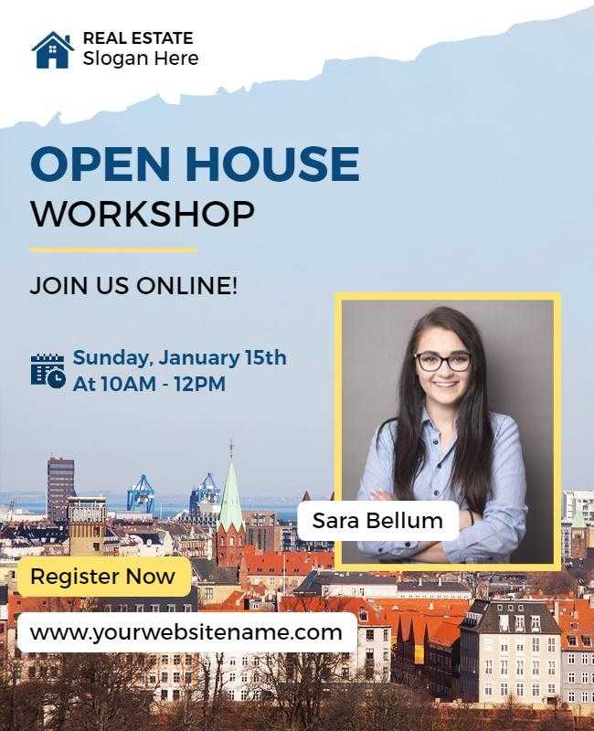 Online Open House Workshop Flyer Template