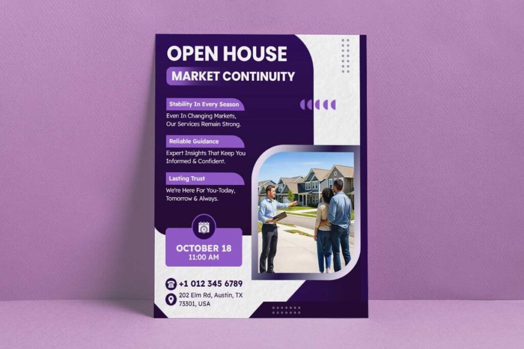 Open House Market Continuity Flyer Template