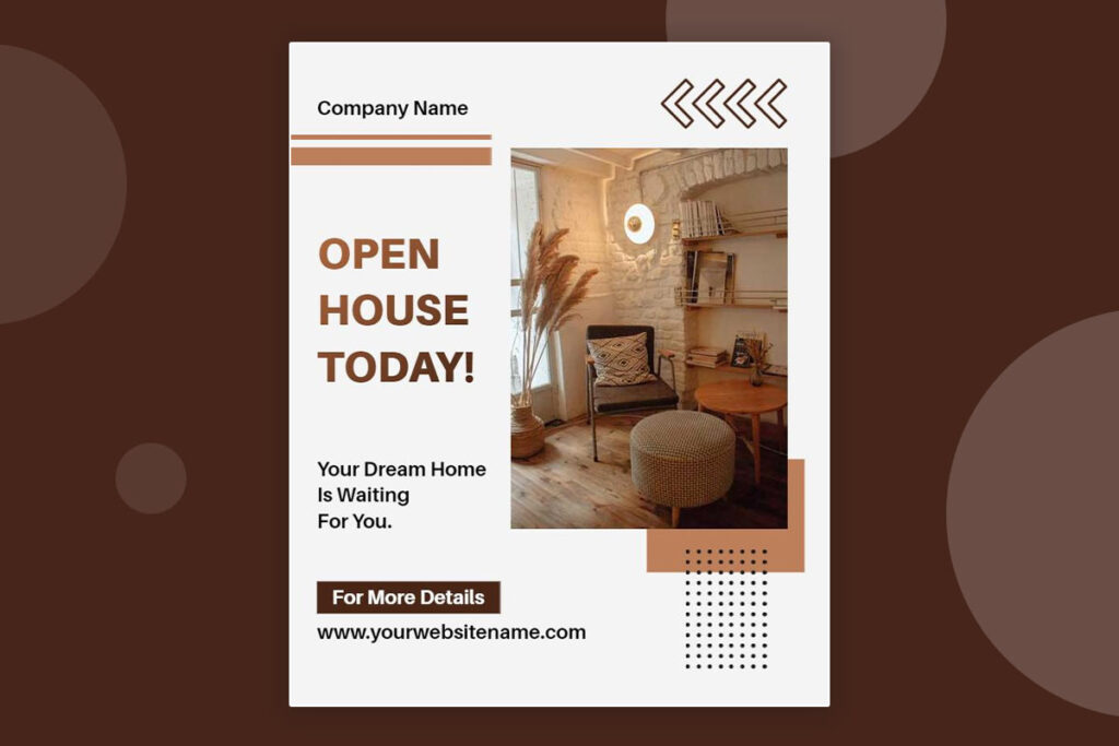 Open House Real Estate Flyer Template