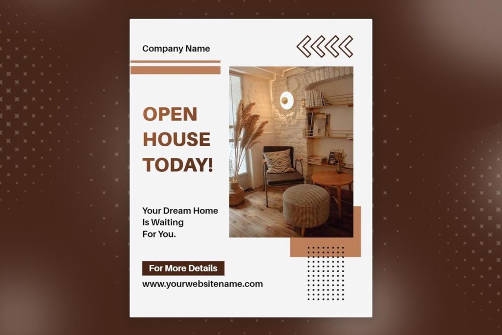 Open House Real Estate Flyer Template