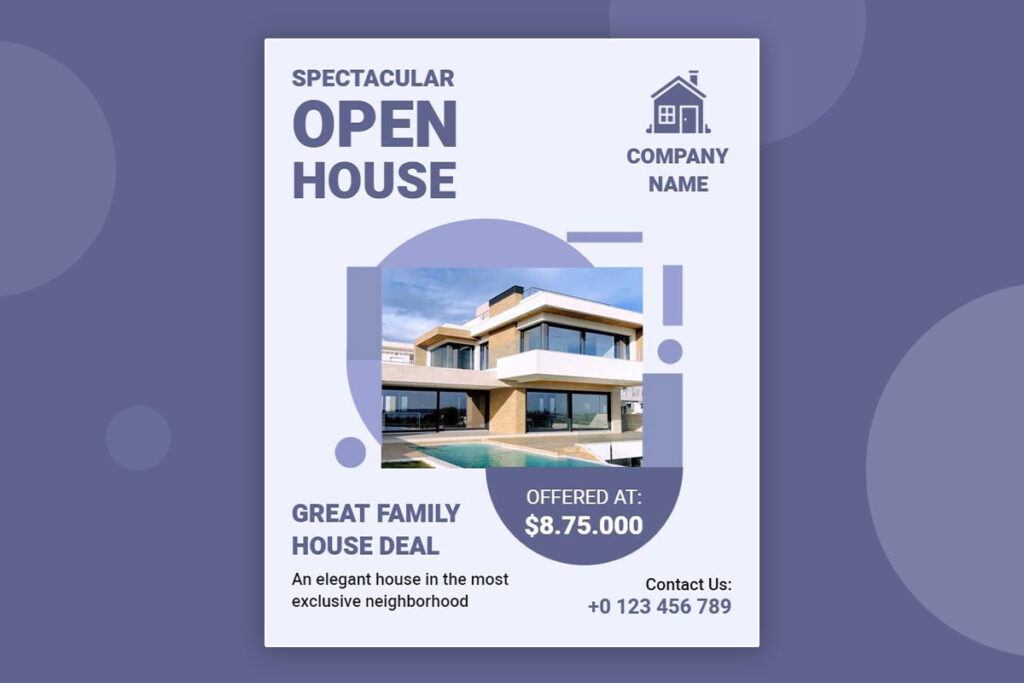 Open House Real Estate Promotion Flyer Template