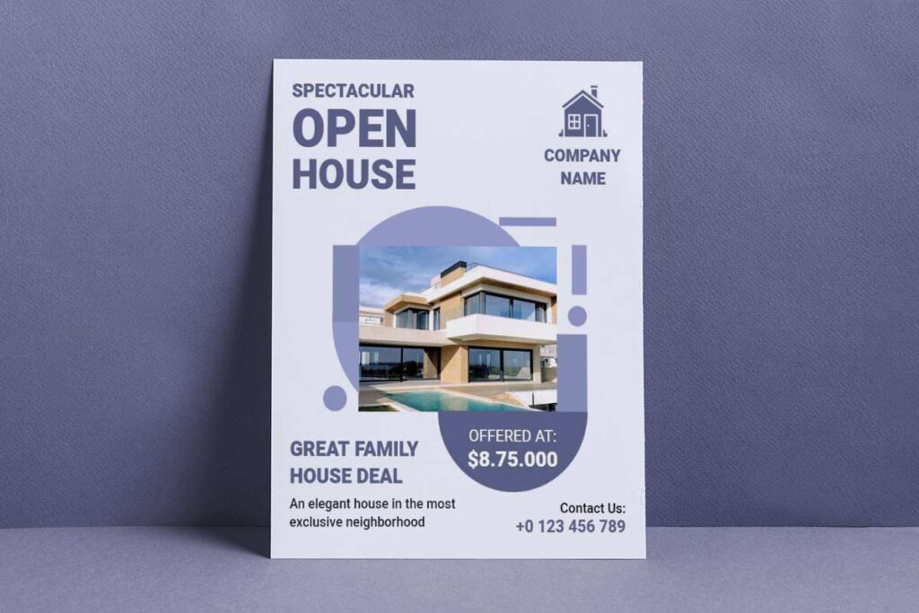 Open House Real Estate Promotion Flyer Template