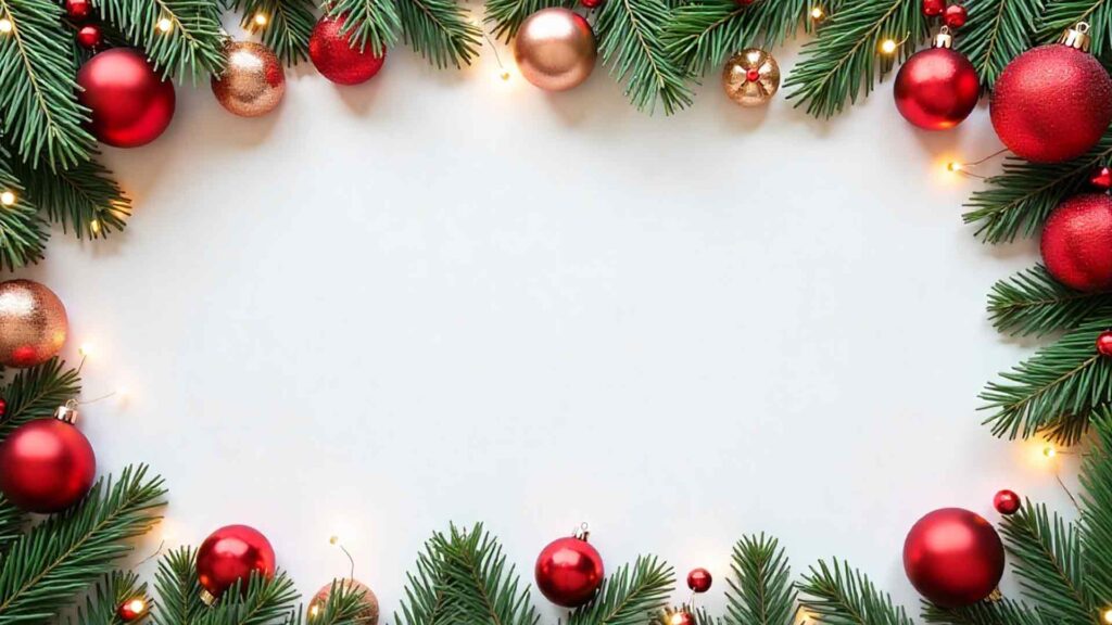 Ornaments Around Blank Center Space Background