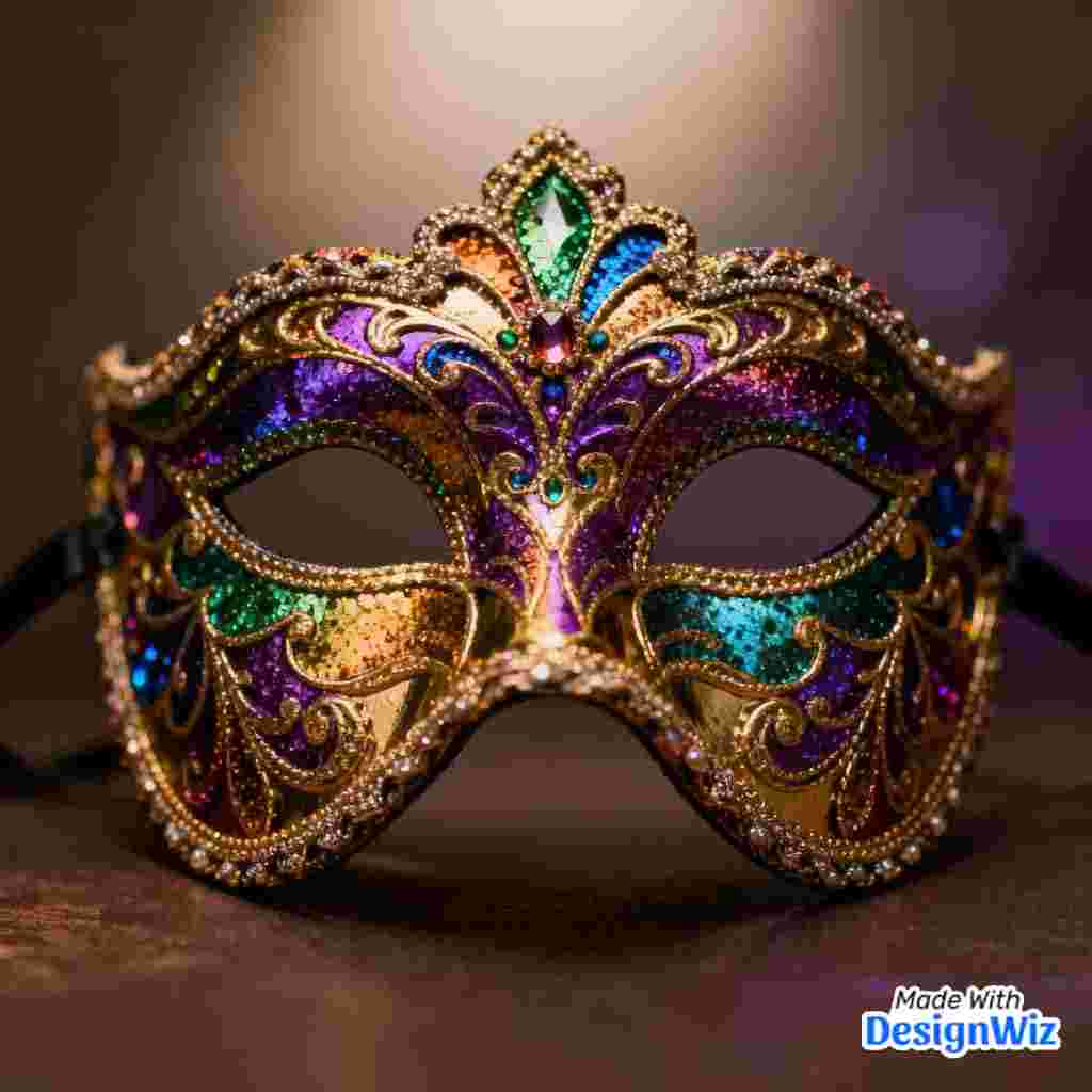 ornate mardi gras mask symbol